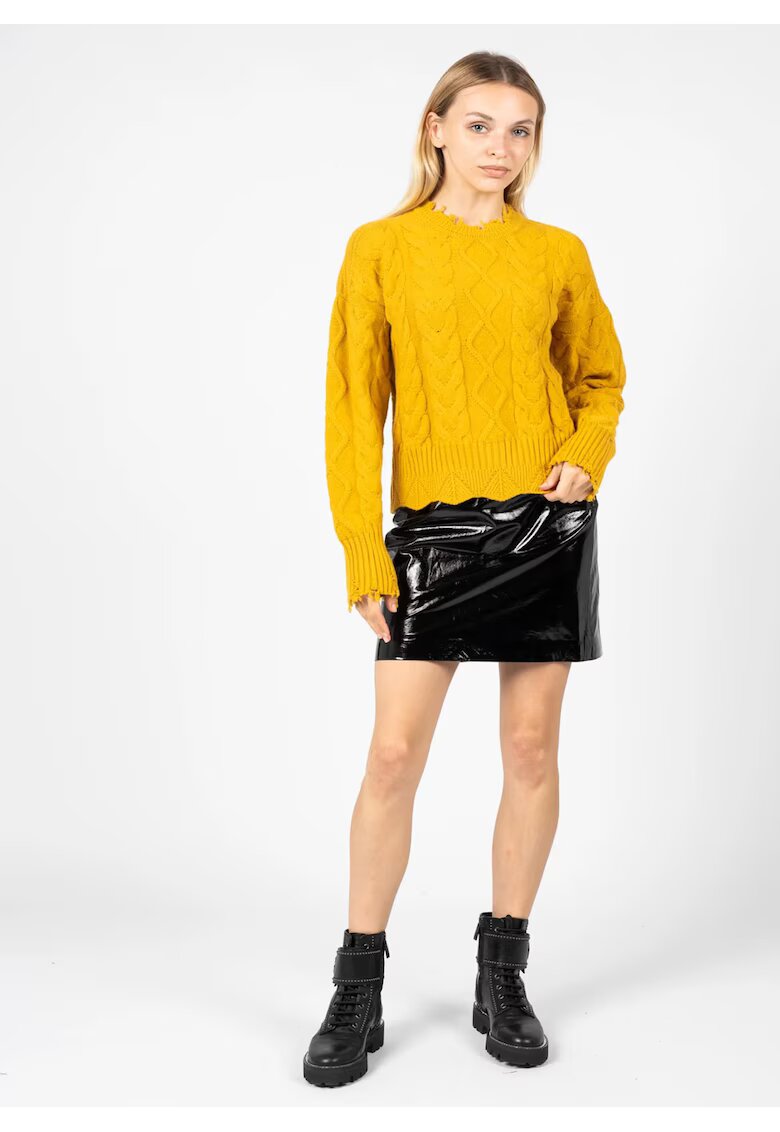 Pinko Fusta dreapta cu aspect lacuit - 34
