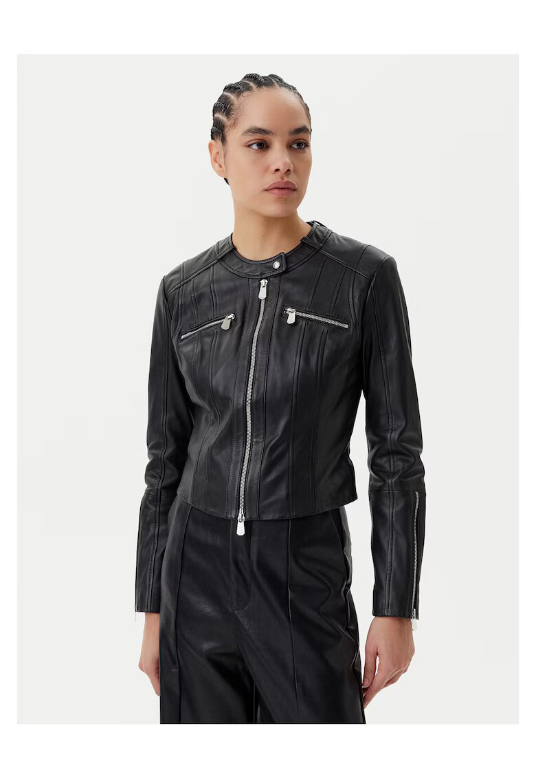 Pinko Geaca de piele - piele - Negru