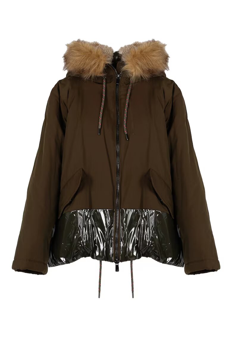 Pinko Geaca parka cu garnitura din blana artificiala - 36