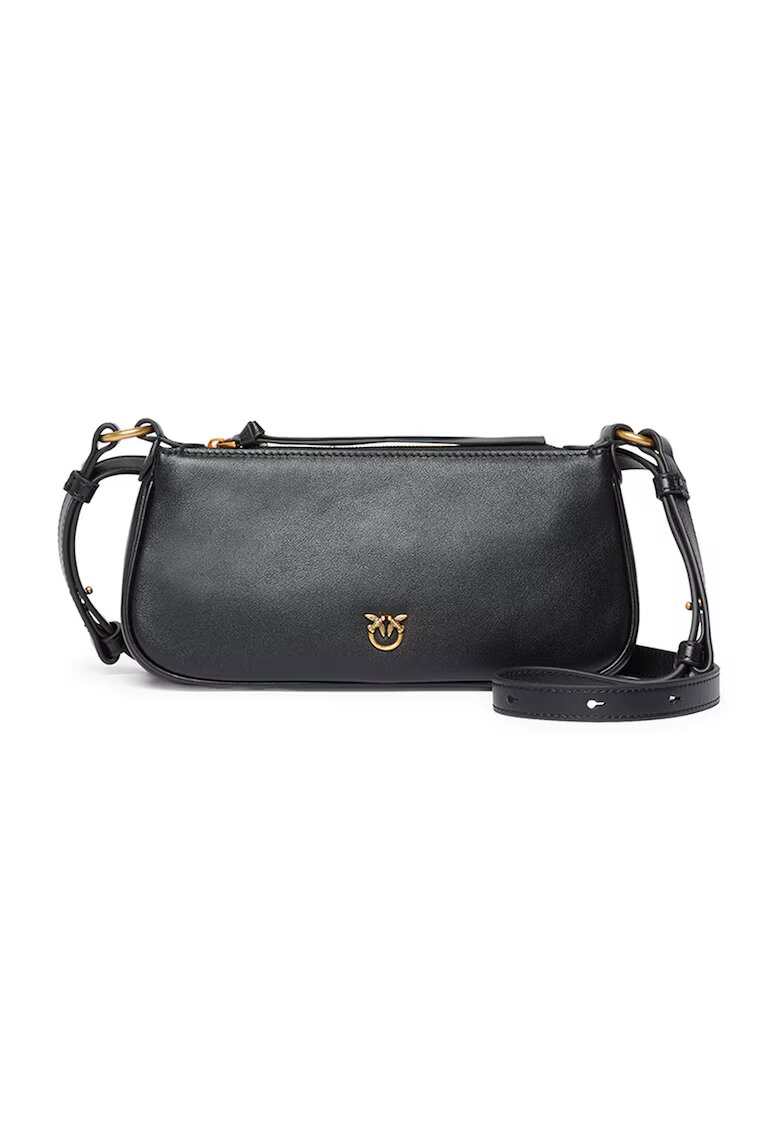 Pinko Geanta crossbody cu logo - Negru