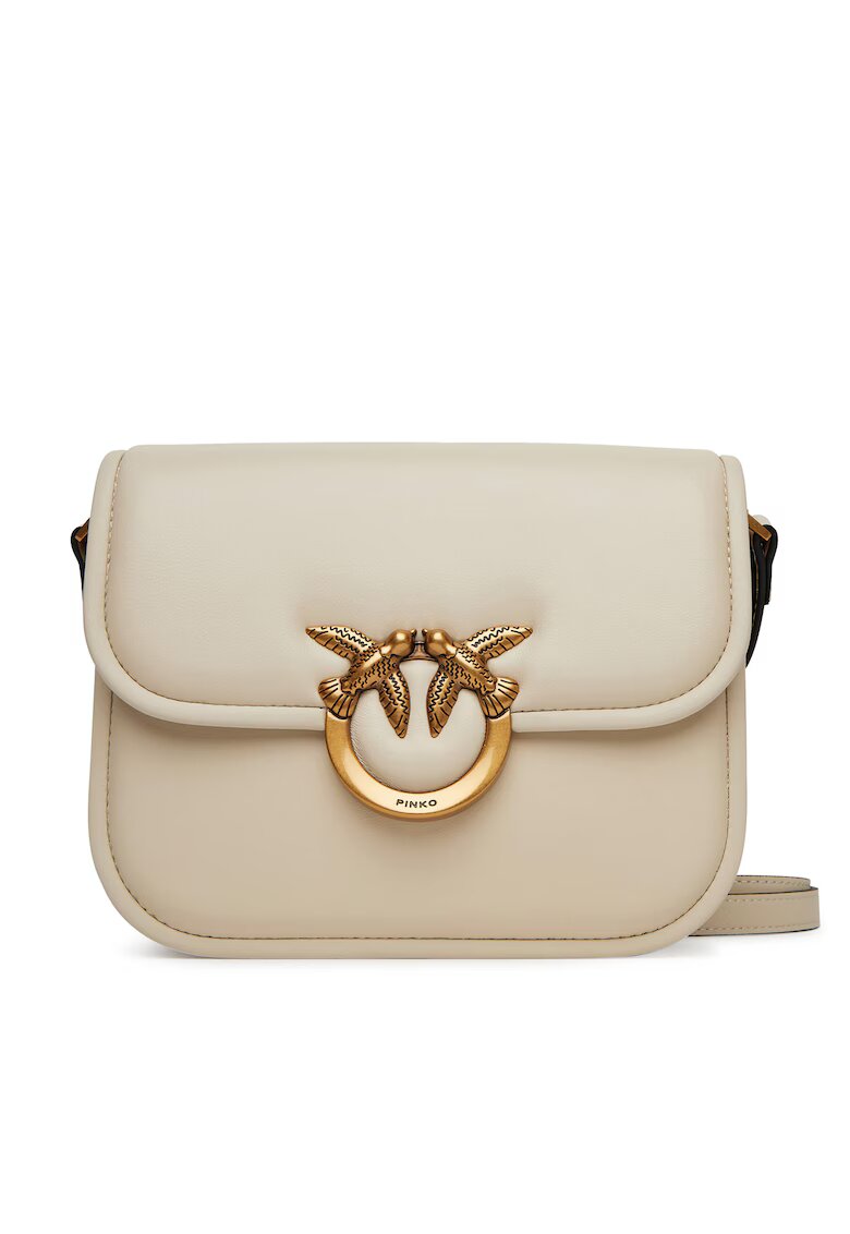 Pinko Geanta dama Love Box Bag Fl Mini - piele naturala - alba