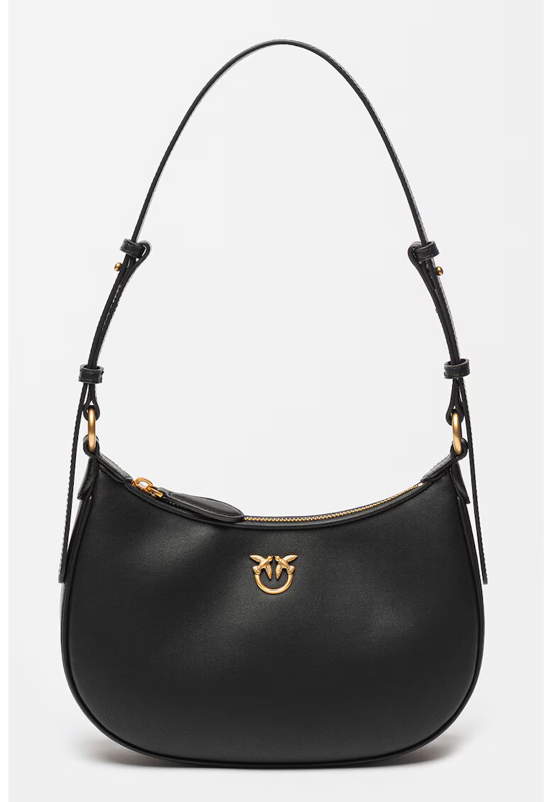 Pinko Geanta din piele cu bareta de umar Love Mini - Negru