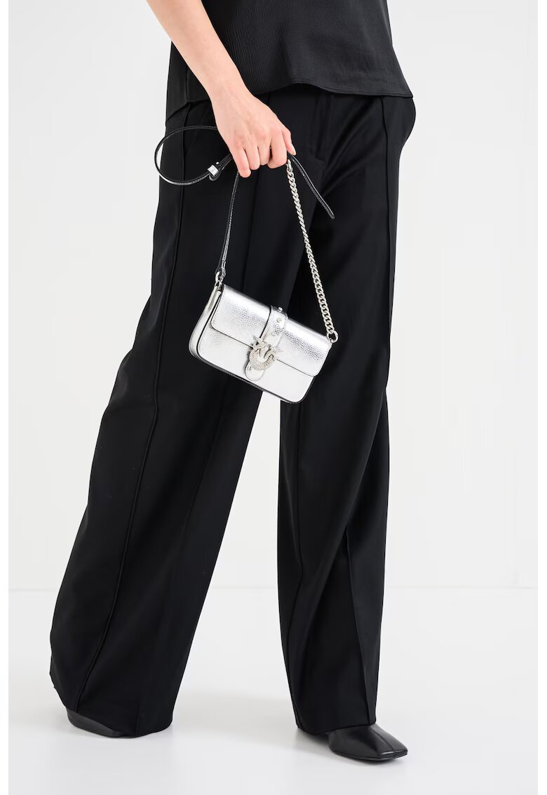 Pinko Pantaloni din amestec de lana cu croiala ampla - Negru
