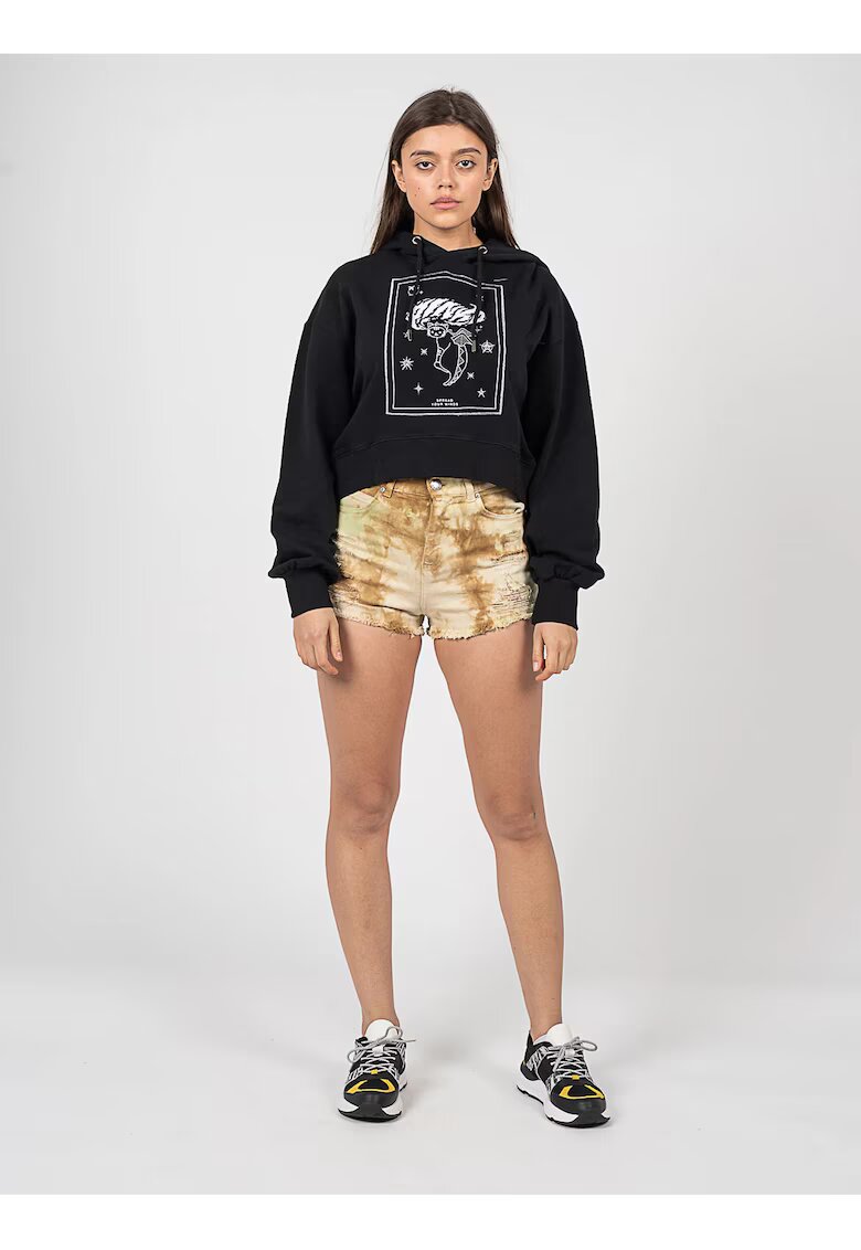 Pinko Pantaloni scurti din denim cu terminatie franjurata Gina -