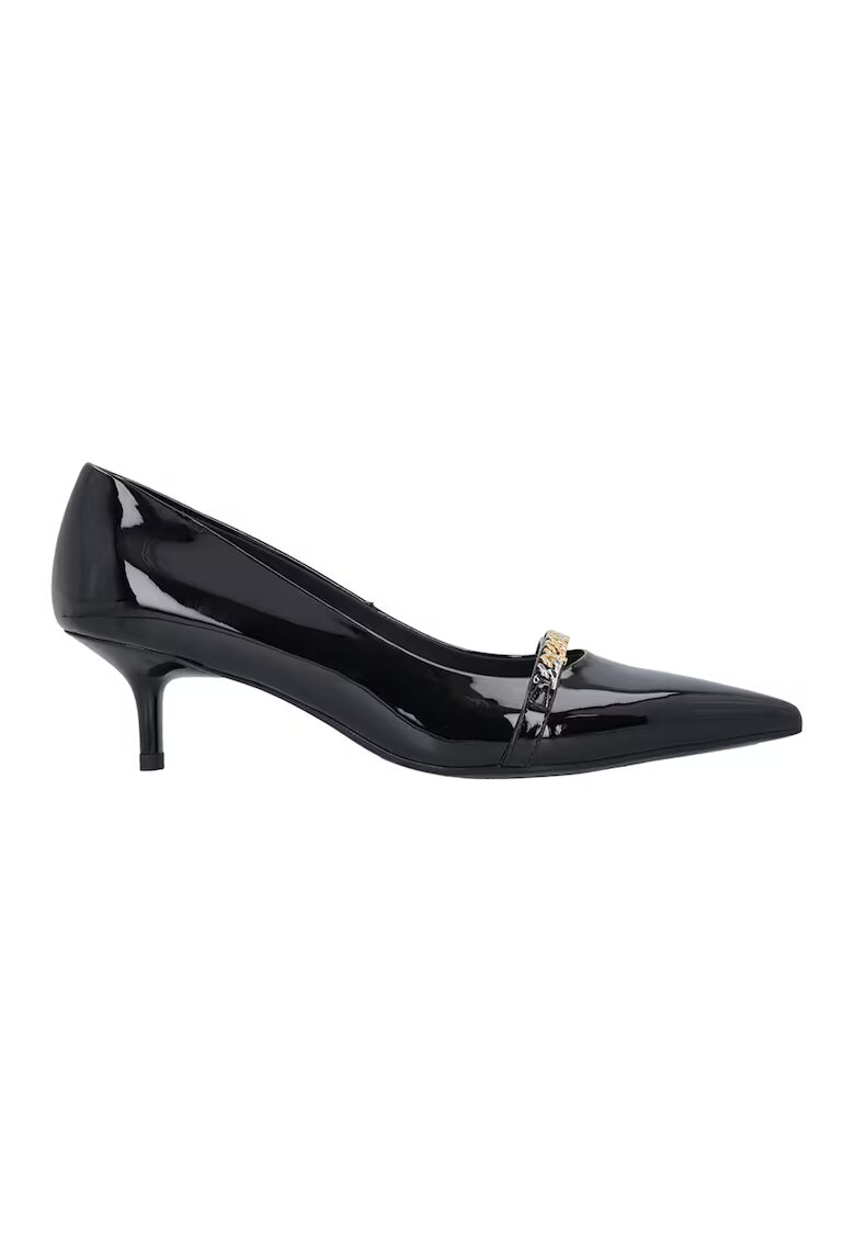 Pinko Pantofi de piele ecologica cu varf ascutit si aspect lacuit - Negru