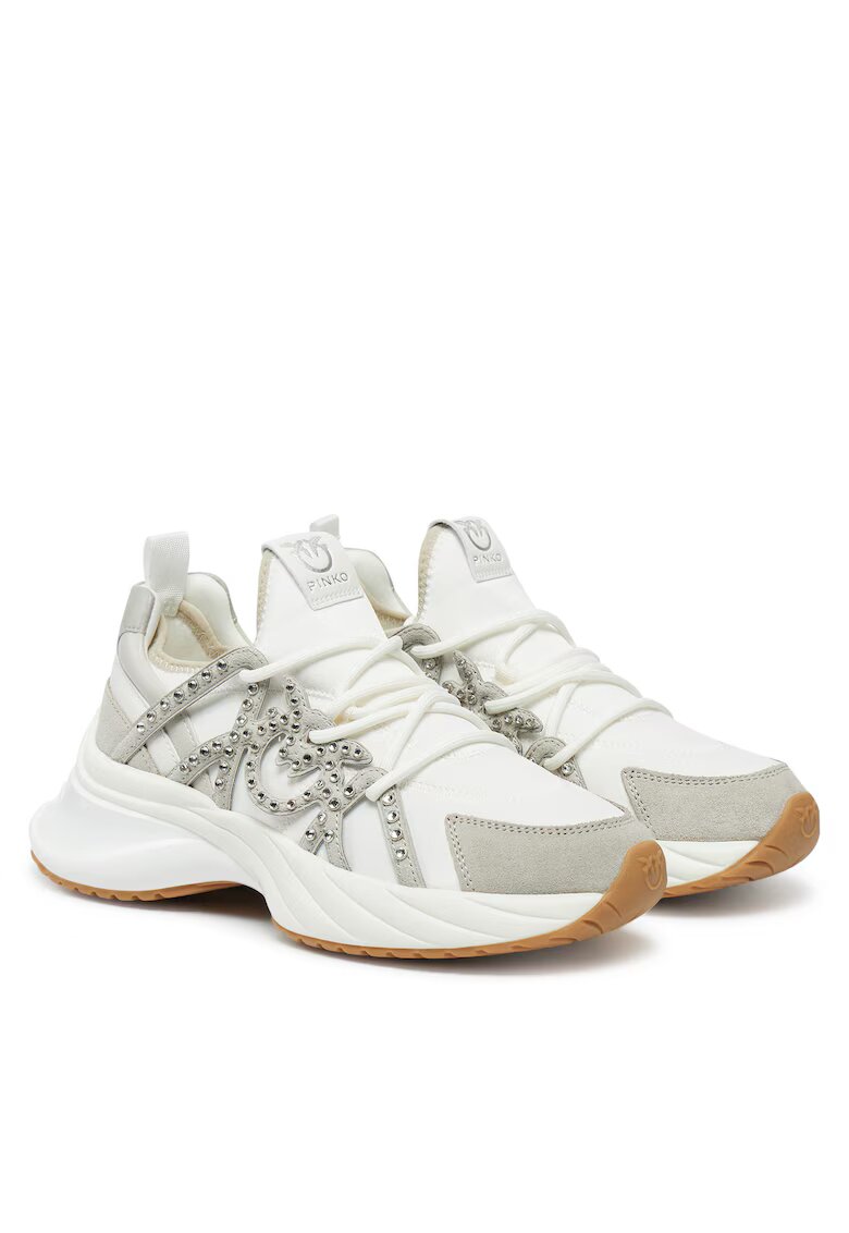 Pinko Pantofi sport dama - alb/gri