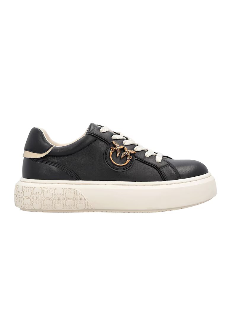 Pinko Pantofi sport de piele si piele ecologica Yoko - Negru