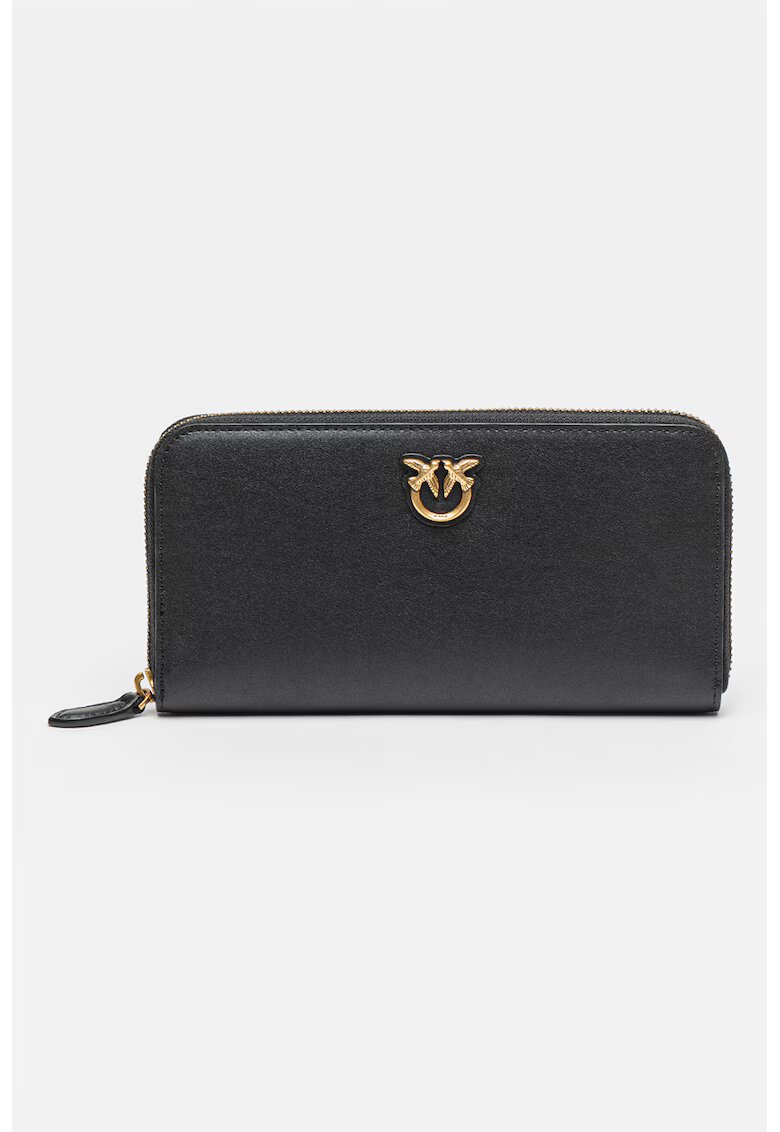 Pinko Portofel din piele cu fermoar Ryder - Negru