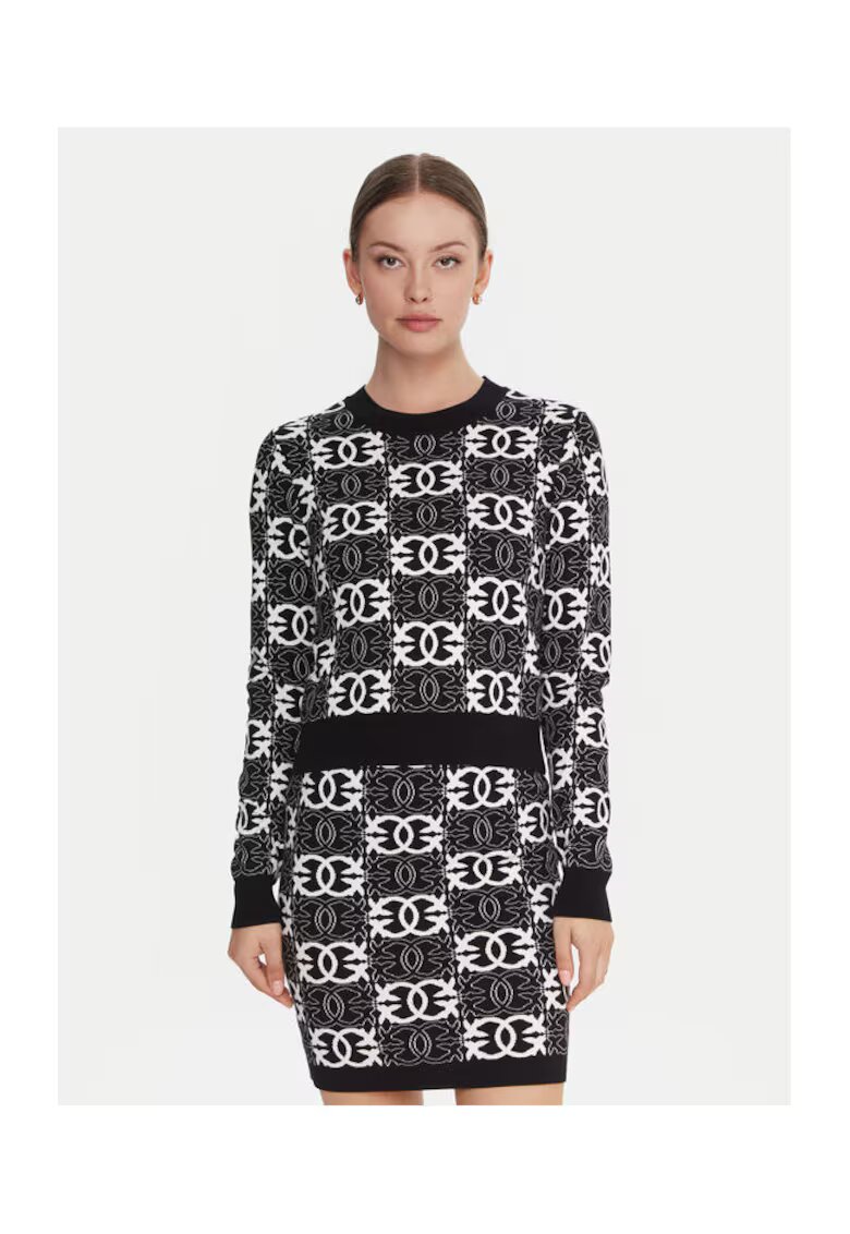 Pinko Pulover dama negru si alb - material de calitate