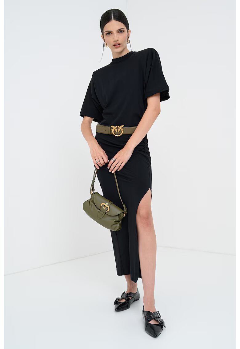 Pinko Rochie lunga cu decolteu la baza gatului - Negru
