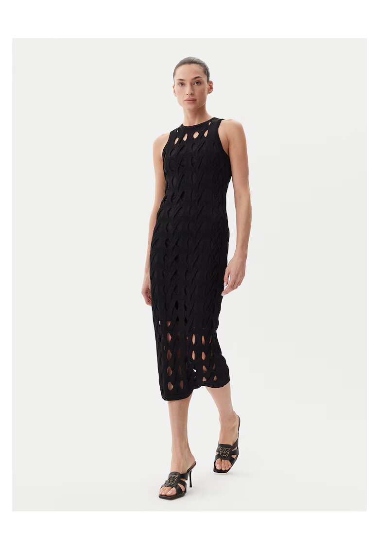 Pinko Rochie - tricotata de dama negru - fabricata din material de calitate