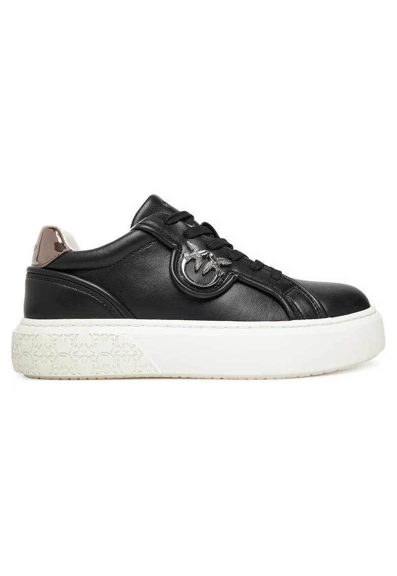 Pinko Tenisi dama Yoko - piele naturala - negru/auriu -