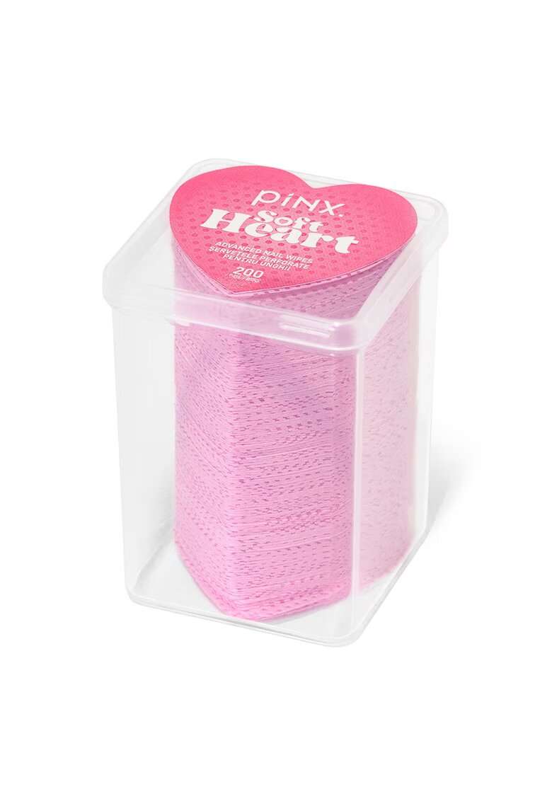 Pinx Servetele pentru unghii - Soft Heart - 250 bucati - alb