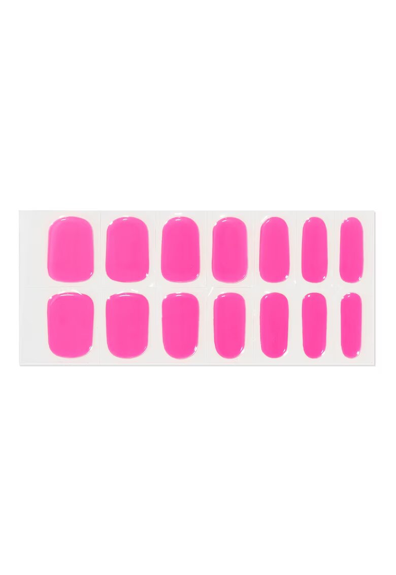 Pinx Sticker pentru unghii din gel fucsia - set de 14 bucati