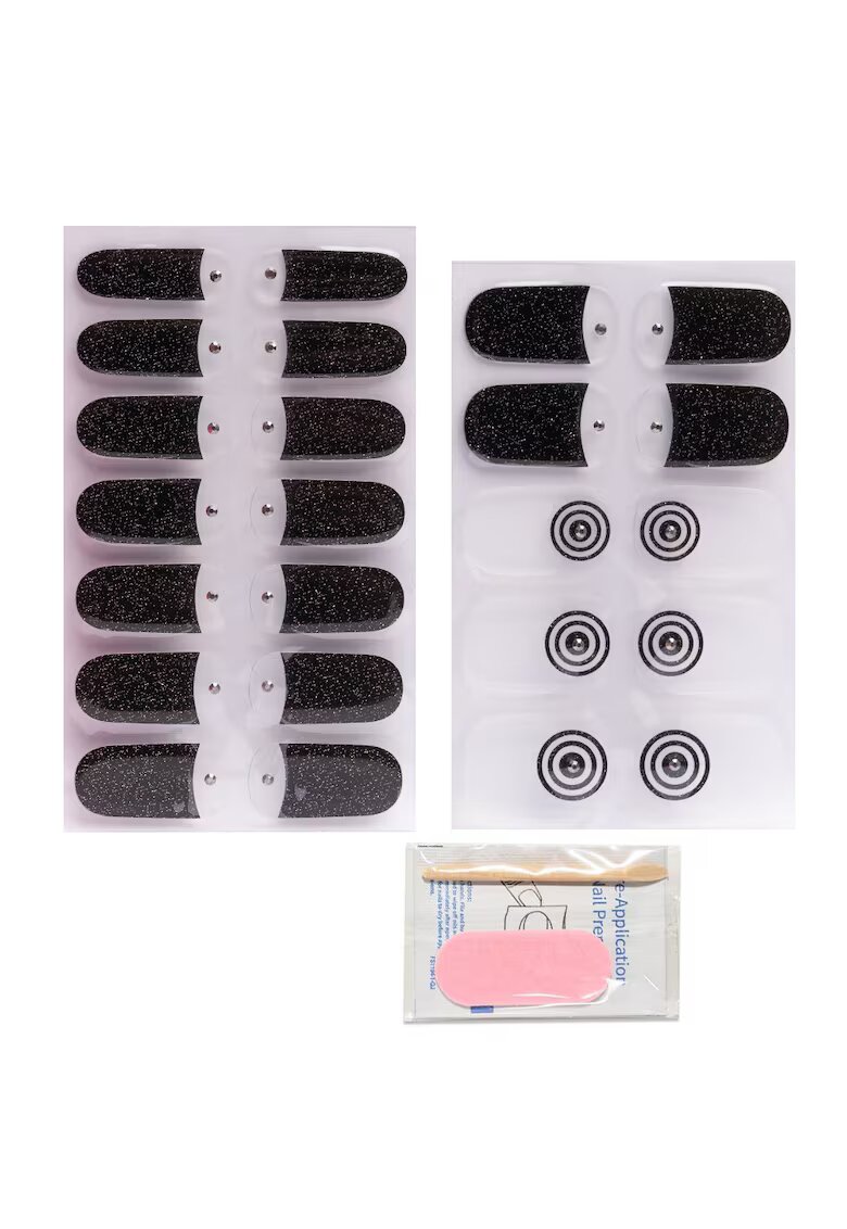 Pinx Sticker pentru unghii din gel set 24 bucati - negru