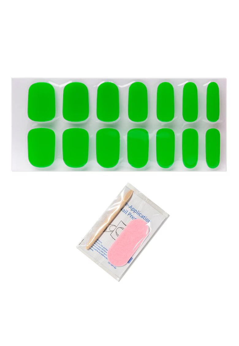 Pinx Sticker pentru unghii din gel verde - set 14 bucati