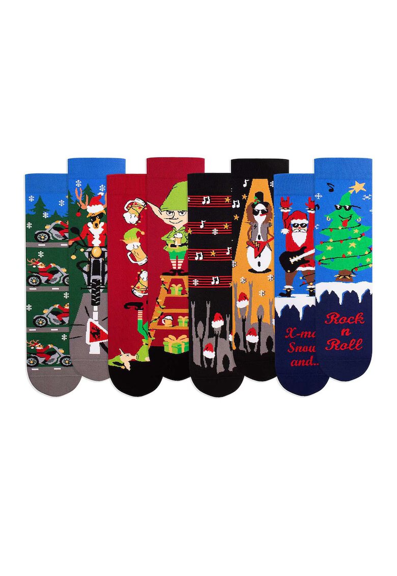 Pirin Hill Cutie cu 4 perechi de sosete din bumbac organic Arty Socks Craciun Vesel