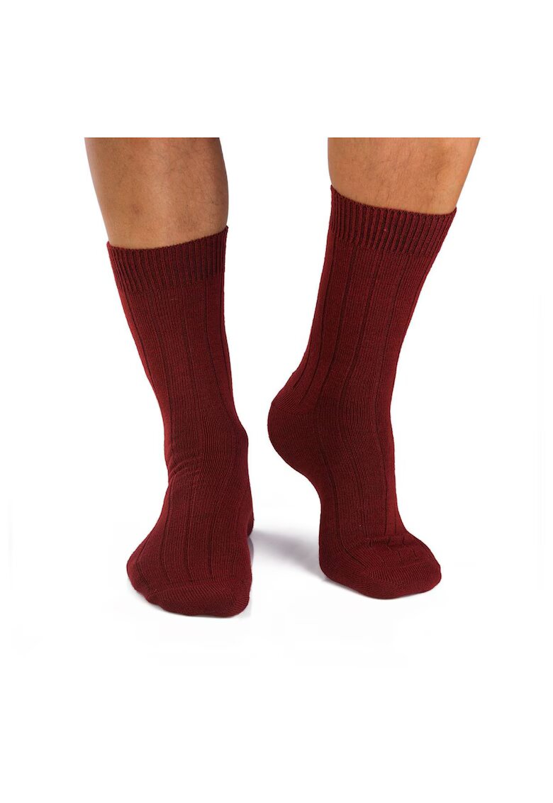 Pirin Hill Sosete antibacteriene merino Warm Ribs Bordeaux