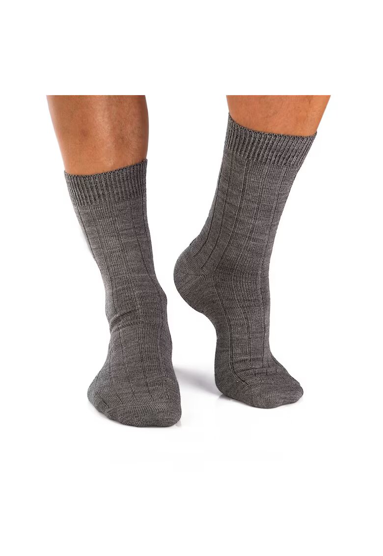 Pirin Hill Sosete antibacteriene merino Warm Ribs Grey