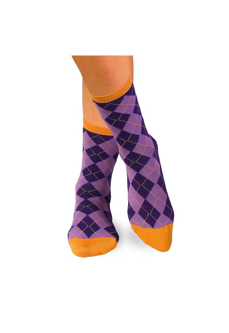 Pirin Hill Sosete bambus - COMFORT FEET Argyle Purple Light