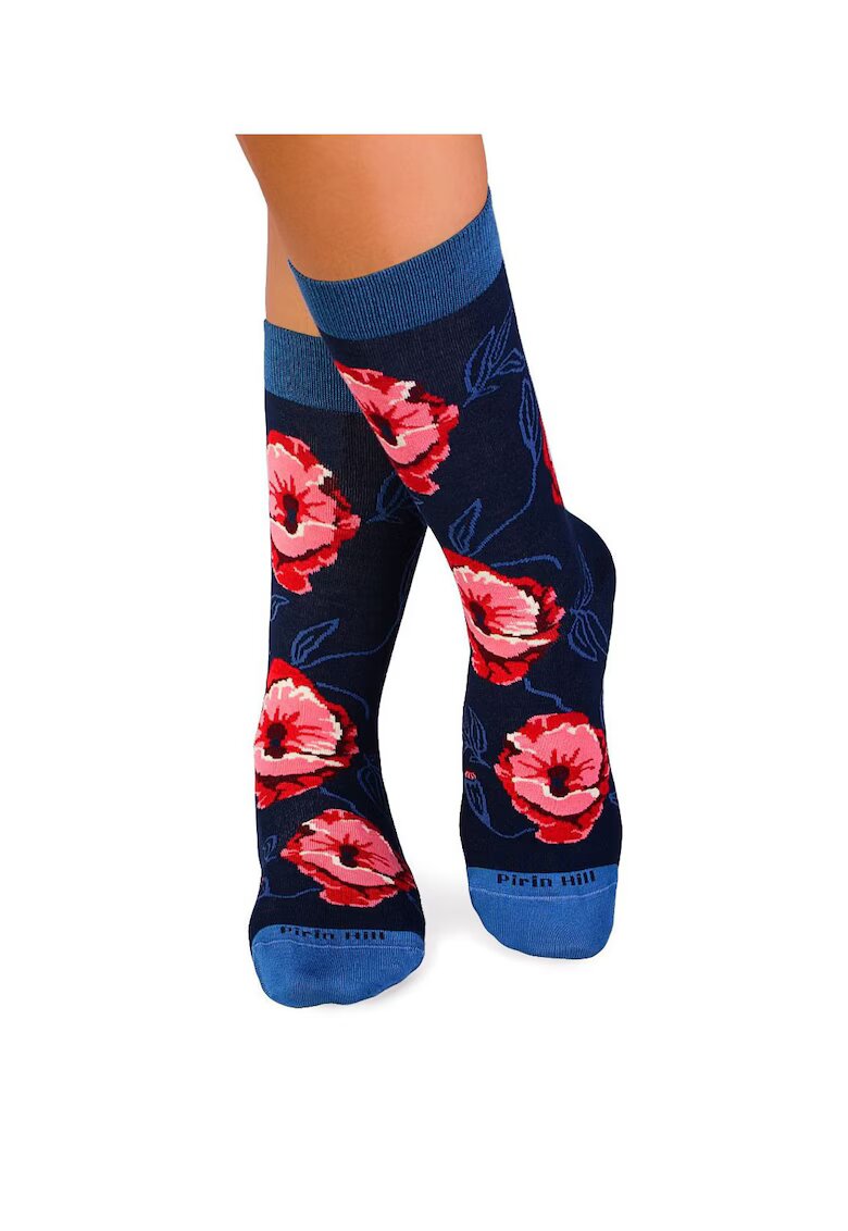 Pirin Hill Sosete bambus FINE BAMBOO Flowers DARK BLUE