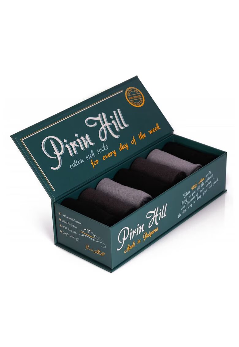 Pirin Hill Sosete bumbac 98% Luxury Box - 7 BUC.