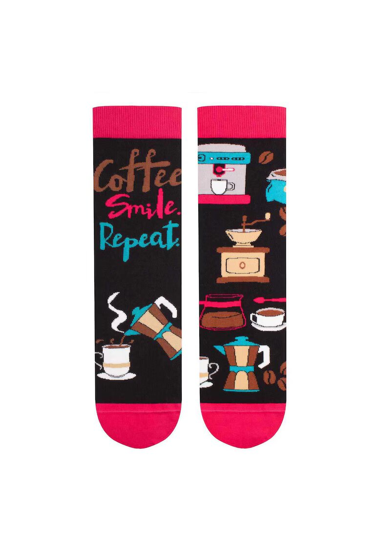 Pirin Hill Sosete bumbac Arty Socks Coffeenegru magenta