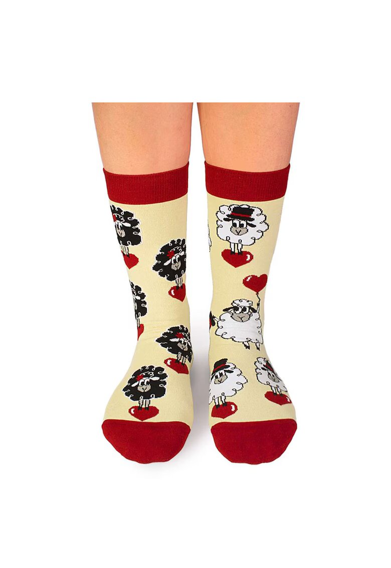 Pirin Hill Sosete bumbac Arty Socks Oita Indragostita Ecru
