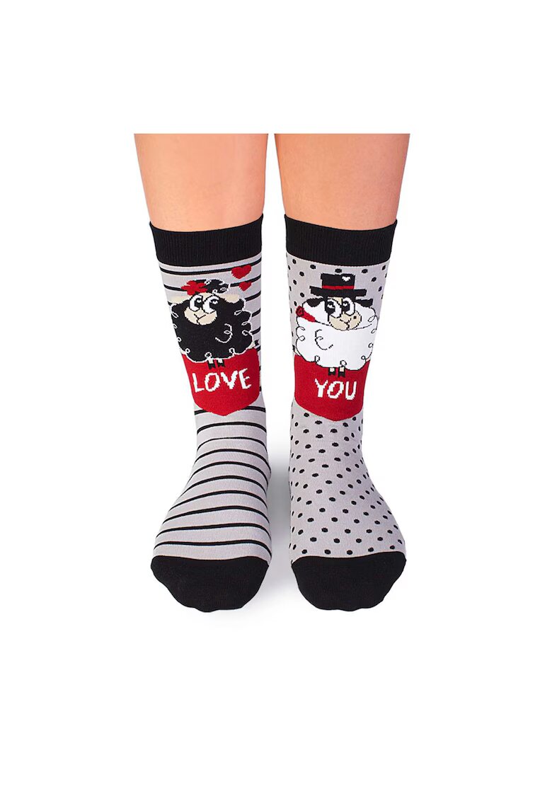 Pirin Hill Sosete bumbac Arty Socks Oita Indragostita Gri
