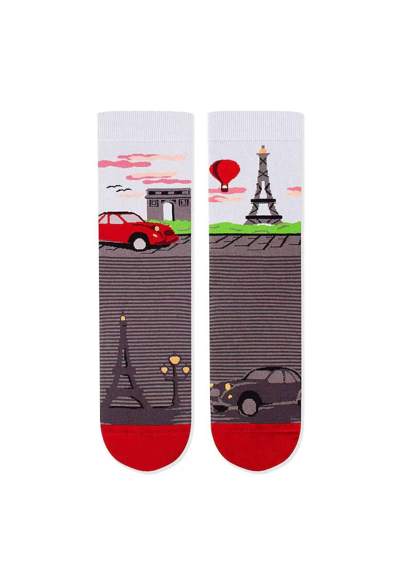 Pirin Hill Sosete bumbac Arty Socks Paris Gri