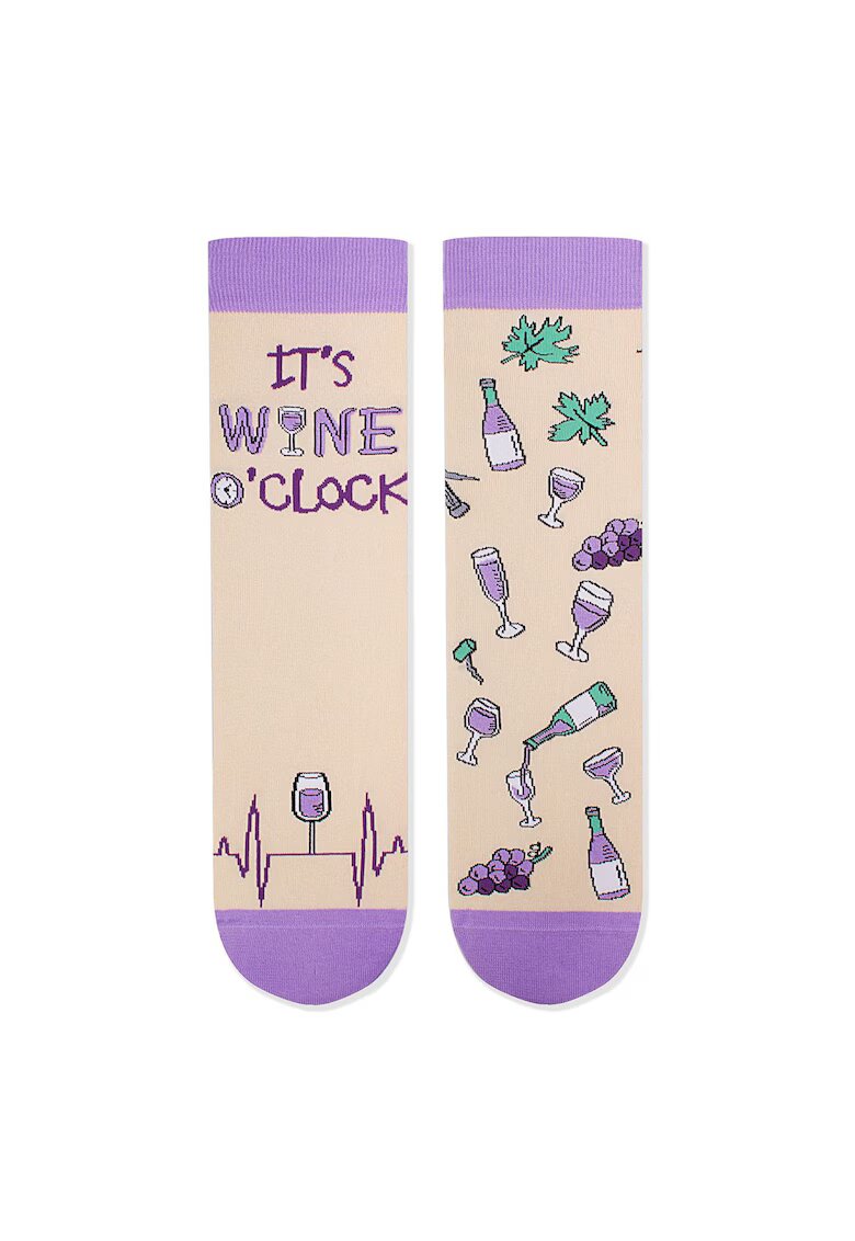 Pirin Hill Sosete bumbac - Arty Socks WINERY Ecru