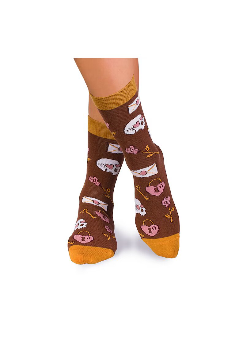 Pirin Hill Sosete bumbac Colour Cotton Socks ST VALENTINE'S DAY Brown