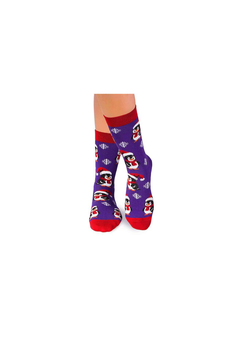 Pirin Hill Sosete bumbac de craciun Colour Cotton Pinguin Fericit - 65499 - Multicolor