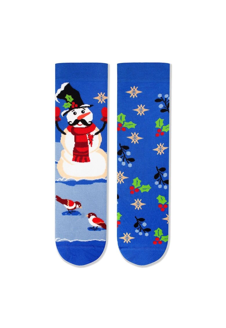 Pirin Hill Sosete bumbac de craciun Snowman - Albastru