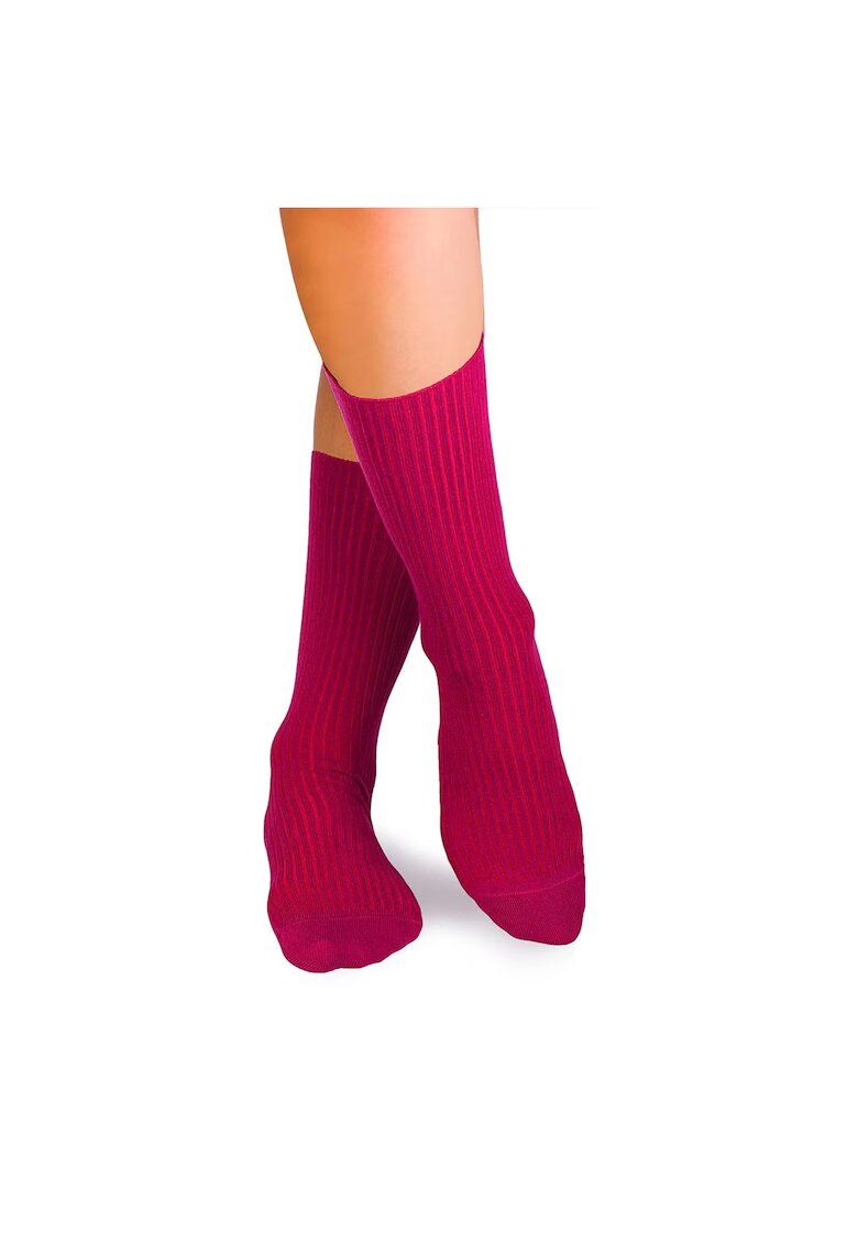 Pirin Hill Sosete bumbac lungi fara elastic Fucsia