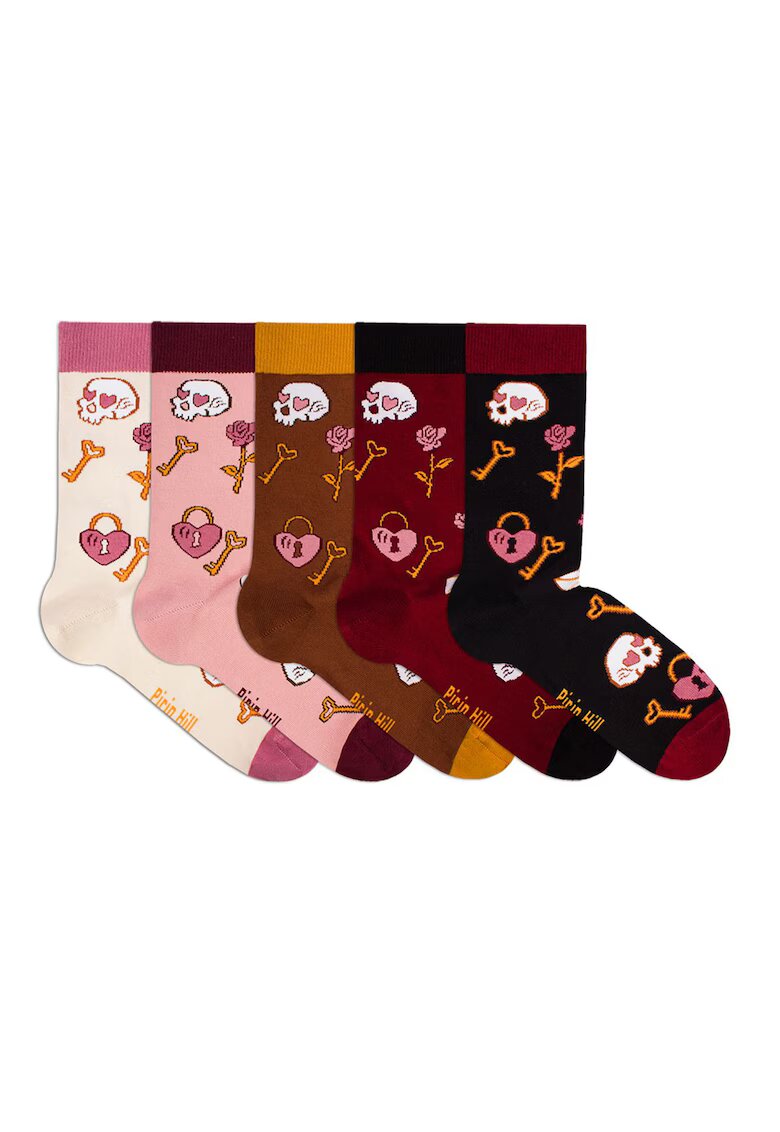Pirin Hill Sosete bumbac - LUXURY BOX 5 Colour Cotton VALENTINE'S DAY 5 buc