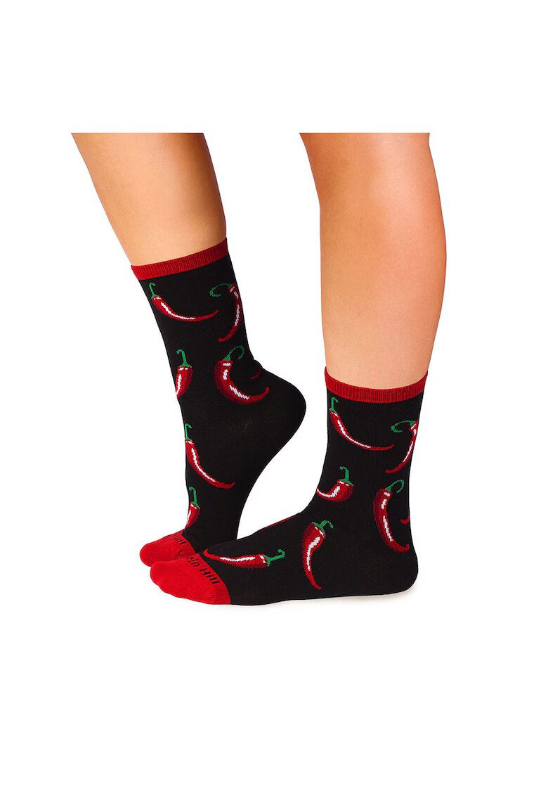 Pirin Hill Sosete bumbac organic COLOUR COTTON MEXICO CHILI PEPPER Black