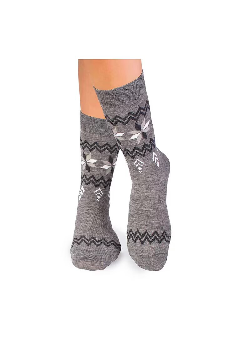 Pirin Hill Sosete calduroase din lana merino Snow Gri -