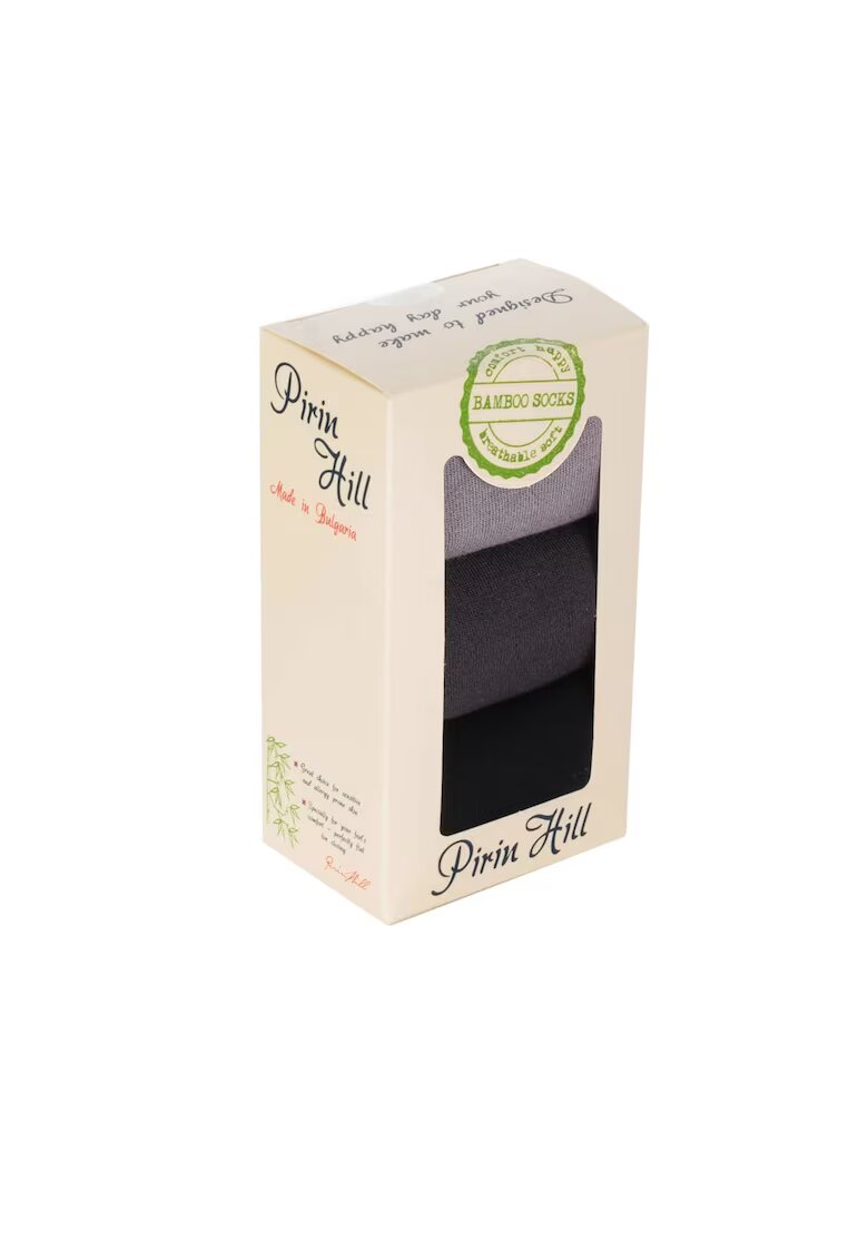 Pirin Hill Sosete confortabile bambus Black & Grey Comfort Feet Box 3 buc.