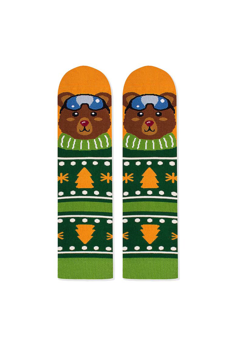 Pirin Hill Sosete Craciun amuzante din bambus COMFORT FEET sosete de urs