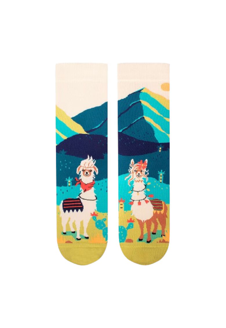 Pirin Hill Sosete din bumbac organic Arty Socks Lame Indragostite Turcoaz