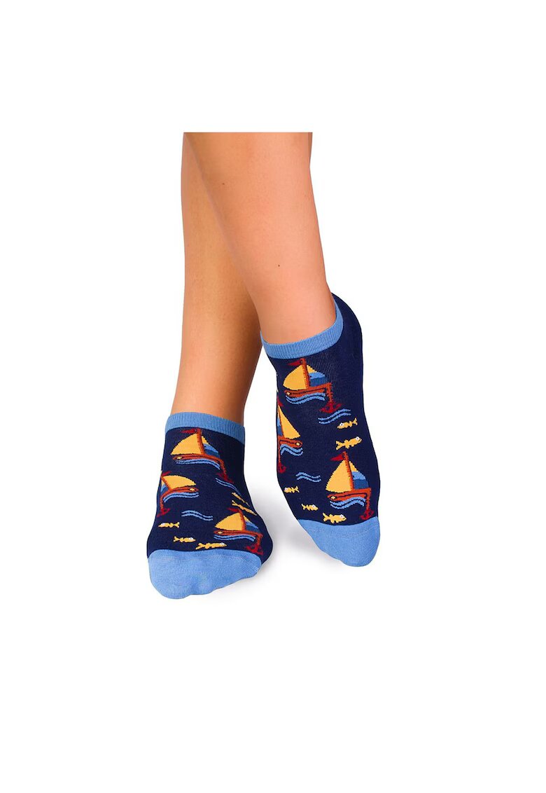 Pirin Hill Sosete scurte bumbac Fine Cotton Sealife Vaporase Albastru inchis
