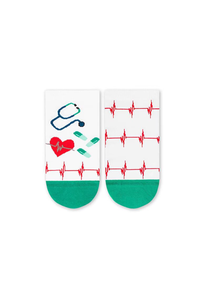 Pirin Hill Sosete scurte bumbac organic - ARTY SOCKS Doctor - Multicolor