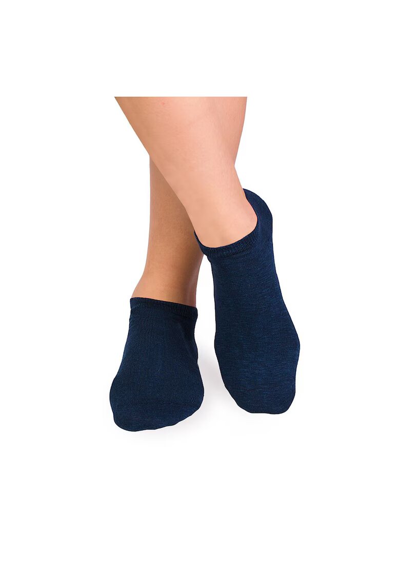 Pirin Hill Sosete scurte din in si bumbac - LINEN SNEAKER SOCKS Albastru inchis
