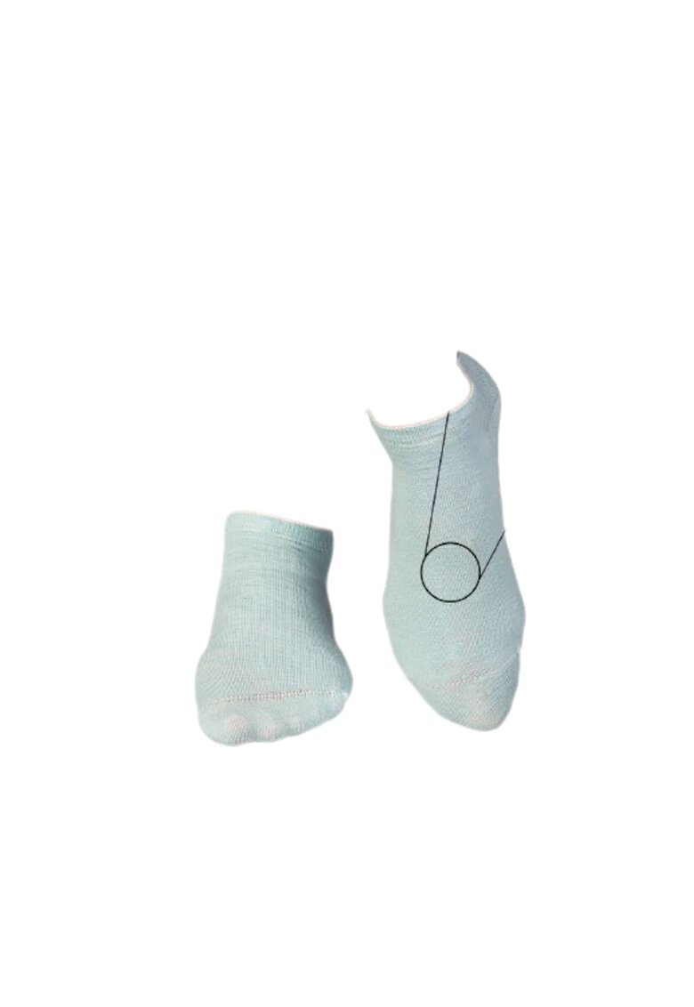 Pirin Hill Sosete scurte din in si bumbac LINEN SNEAKER SOCKS Pale Blue