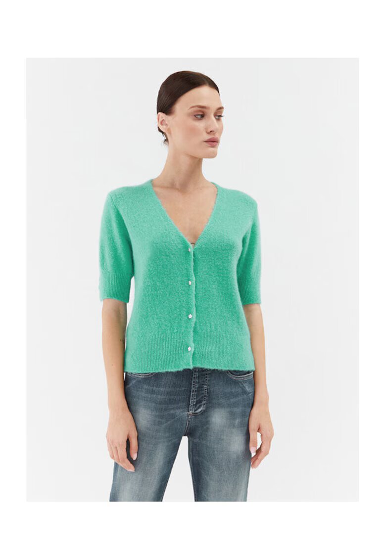 Please Cardigan dama - 8055172396859 - Acril/Poliamida/Lana Alpaca - One Size INTL - Verde