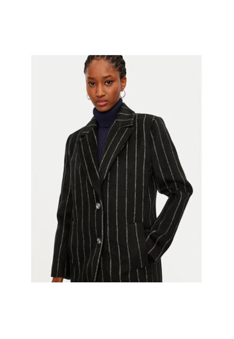 Please Palton dama - 304875625 - Poliester/Lana - Negru - Negru