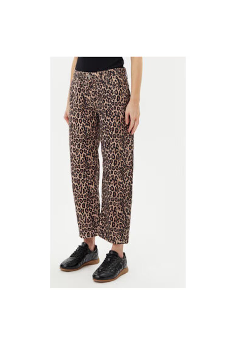 Please Pantaloni dama P3HSDBNC97 - Bumbac - Maro - Maro