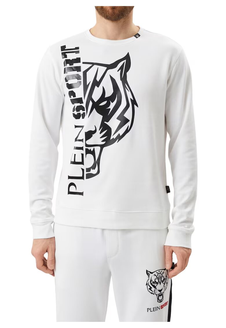 Plein Sport Bluza sport cu imprimeu modern - Alb/Negru