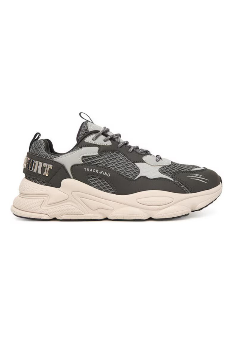 Plein Sport Pantofi sport barbati Gri - textil - pentru drumetie
